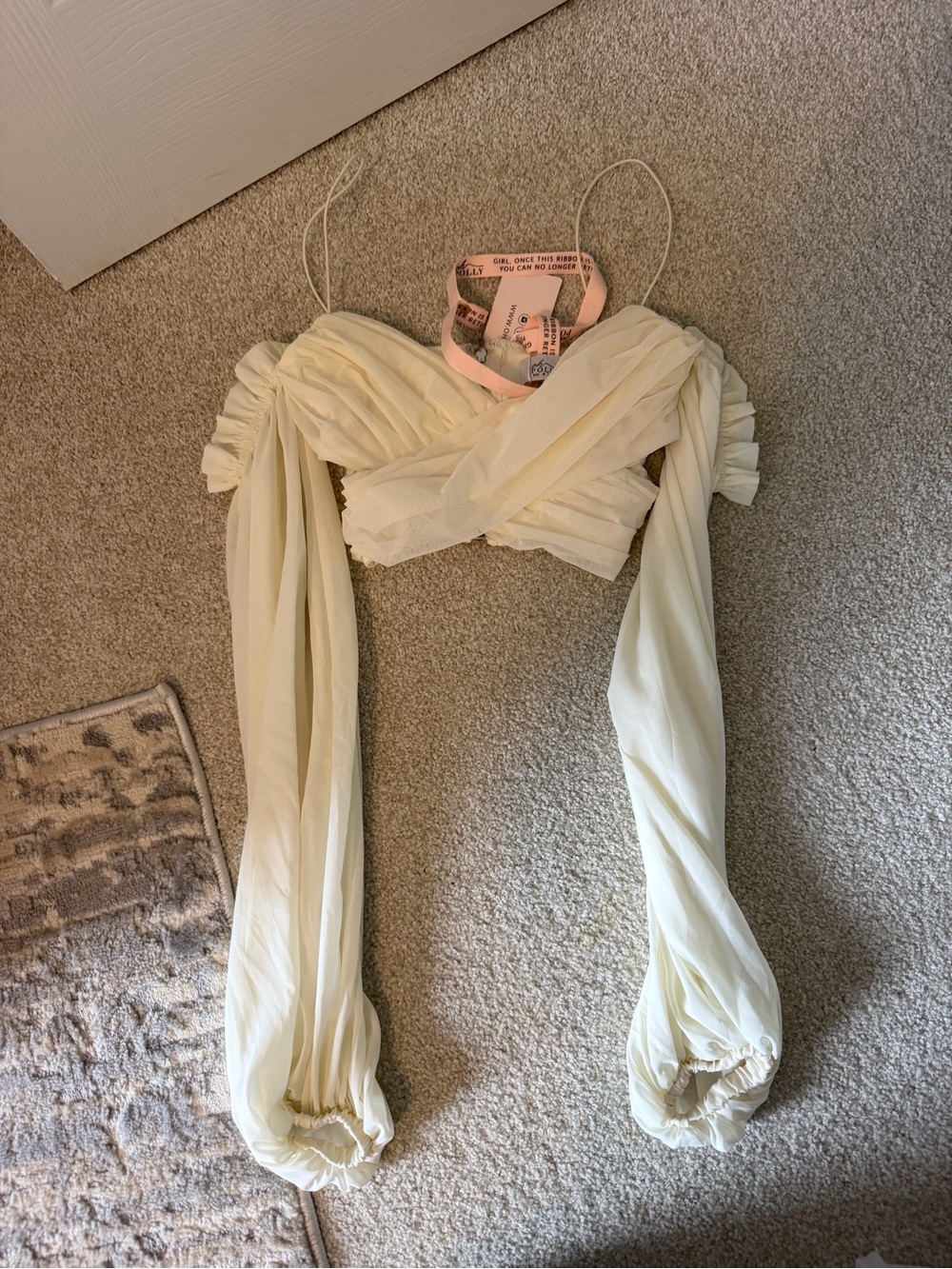 NWT Oh Polly Top (off shoulder straps plus long sleeve)